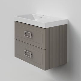 Тумба под раковину La Fenice Cubo Cappuccino TWIN бежевая 80_