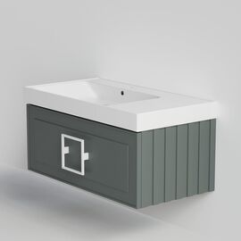 Тумба под раковину La Fenice Cubo Grigio серо-зеленая 90_