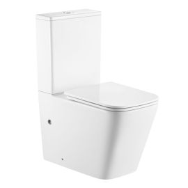 Унитаз напольный IBERICA BLANCA TOLEDO ALTO IB.TLA.121.1B1 безободковый белый тонкое сиденье дюропласт soft close_