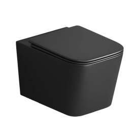 Унитаз подвесной IBERICA BLANCA TOLEDO Mini IB.TLM.234.2B2 черный безободковый TORNADO тонкое сиденье дюропласт soft close_