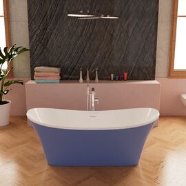 Ванна Frank F6104 White-Light blue отдельностоящая 170х75х66 см_
