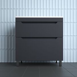 Тумба напольная Style Line Остин под раковину Фортуна 80 2 ящ графит PLUS_