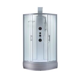 Душевая кабина Taliente TA-100CW с гидромассажем 100х100х220 см профиль белый Optiwhite без крыши, Размер: 100х100, Профиль: Белый_
