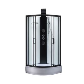 Душевая кабина Taliente TA-99CB с гидромассажем 90х90х220 см профиль черный Optiwhite без крыши, Размер: 90х90, Профиль: Черный_