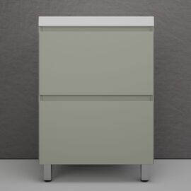 Тумба напольная Style Line Манхэттен 60 под раковину ASTI 60 2 ящика олива_