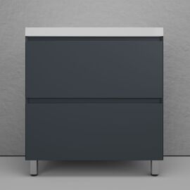 Тумба напольная Style Line Манхэттен 80 под раковину ASTI 80 2 ящика графит_