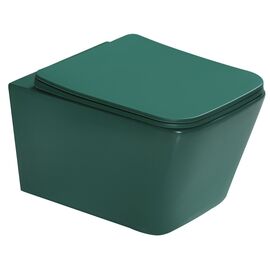Унитаз подвесной SantiLine SL-5007G безободковый зеленый матовый_