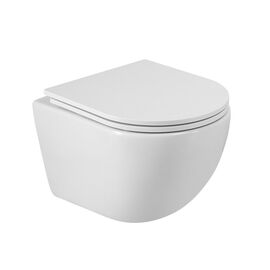 Унитаз подвесной безободковый с сиденьем CEZARES RELAX CZR-38088-49-TH-TOR/SC_