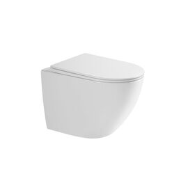 Унитаз подвесной Grossman Thin Rim GR-5601S 520х360х360 тонкий ободок белый с тонкой крышкой микролифт_