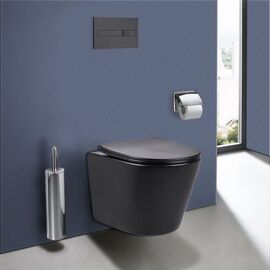 Унитаз подвесной Vincea Piatti VT1-11SMB черный матовый ультратонкое soft-close сиденье_