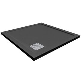 Душевой поддон Taliente PTA-ST-100Bstone из литьевого мрамора 100х100х35 см квадратный черный без сифона_