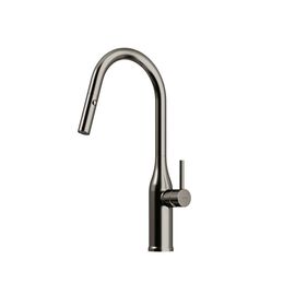 Смеситель для кухни Sancos Grand с вытяжным изливом вороненая сталь SC4002GG_