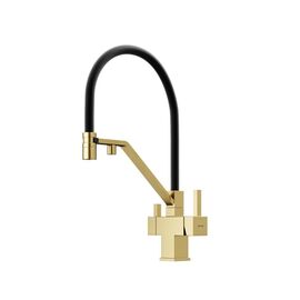 Смеситель для кухни Sancos Loro брашированное золото PVD покрытие SC4007BG_