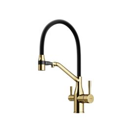 Смеситель для кухни Sancos Orta брашированное золото PVD покрытие SC4008BG_