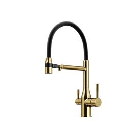 Смеситель для кухни Sancos Garda брашированное золото PVD покрытие SC4009BG_