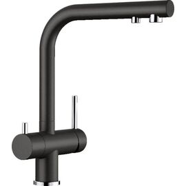 Смеситель для кухни Blanco Fontas II черный матовый 526670 с подключением фильтра_