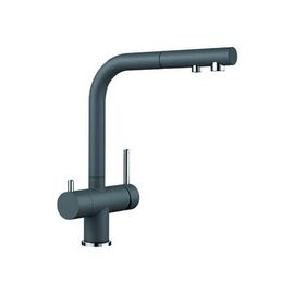 Смеситель для кухни Blanco FONTAS-S II темная скала 525207 с подключением фильтра и выдвижной лейкой_