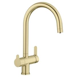 Смеситель для кухни Blanco TRIMA сатин золото 526695 с подключением фильтра_