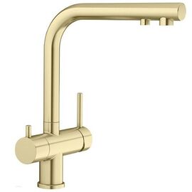 Смеситель для кухни Blanco FONTAS II сатин золото 526692 с подключением фильтра_