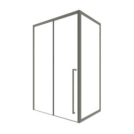 Душевая дверь Timo TDSS-130/13C-8R 1300х2000 профиль никель + торцевое стекло TSS-1000/13C-8 1000х2000_