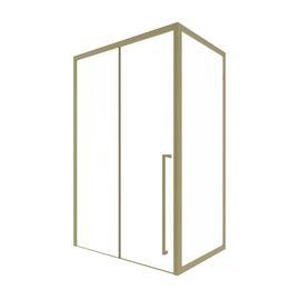 Душевая дверь Timo TDSS-150/17C-8R 1500х2000 профиль матовое золото + торцевое стекло TSS-1000/17C-8 1000х2000_