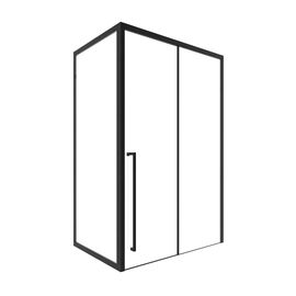 Душевая дверь Timo TDSS-140/03C-8L 1400х2000 профиль черный + торцевое стекло TSS-900/03C-8 900х2000_