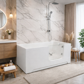 Ванна TIMO INGRID1680-SET 1680х800х610 в сборе на раме с экраном_