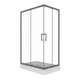 Душевое ограждение Triton Фикс-Графит 120х80 прямоугольник_
