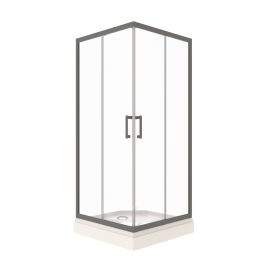 Душевое ограждение Triton Фикс-Графит 100х100 квадрат_