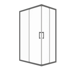 Душевое ограждение Triton Фикс-Графит 120х90 прямоугольник_