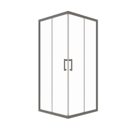 Душевое ограждение Triton Фикс-Графит 80х80 квадрат_