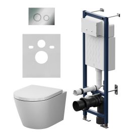 Инсталляция ErgoFit с подвесным унитазом Aquaspin и клавишей AM.PM X-Joy IS110151.851900_