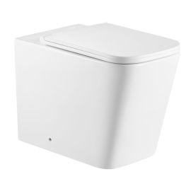 Унитаз приставной IBERICA BLANCA TOLEDO ALTO IB.TLA.331.1B1 безободковый белый тонкое сиденье дюропласт soft close_