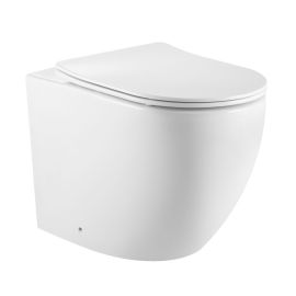 Унитаз приставной IBERICA BLANCA BILBAO ALTO IB.BLA.334.1B1 безободковый TORNADO белый тонкое сиденье дюропласт soft close_