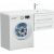 Тумба с раковиной Aquanet Верона 120 R белый (подвесная, 2 ящика) арт. 00239946_, изображение 2