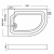 Душевой поддон Veconi 120x80x14 универсальный на каркасе с сифоном (TZ-13R-12080AS-01-19C1)_, изображение 2
