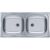 Мойка Alveus BASIC 70 NAT-90 860X435 в комплекте с сифоном_