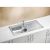 Мойка Alveus BASIC 80 LEI-60 860X435 в комплекте с сифоном_, изображение 2