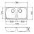 Мойка Alveus BASIC 160 NAT-90 780X435 2X  в комплекте с сифоном_, изображение 3