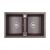 Мойка кварцевая Paulmark TANDEM 80/2 PM238150-CO, кофе, 810х500_