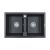 Мойка кварцевая Paulmark TANDEM 80/2 PM238150-BLM, черный металлик, 810х500_