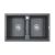 Мойка кварцевая Paulmark TANDEM 80/2 PM238150-DG, графит, 810х500_