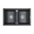 Мойка кварцевая Paulmark TANDEM 80/2 PM238150-BL, черный, 810х500_