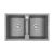 Мойка кварцевая Paulmark TANDEM 80/2 PM238150-GRM, серый металлик, 810х500_