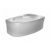 Акриловая ванна Relisan Zoya R 140x90 с каркасом и слив-переливом_