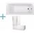 Акриловая ванна Aquanet Bright 170x75 (+ шторка) с каркасом Bright 170x75_