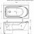 Акриловая ванна Aquanet West 130x70 (+ шторка) с каркасом WEST 130_, изображение 3