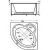 Акриловая ванна Vagnerplast Catalina mini 125x125 белая с каркасом VPK125125_, изображение 5