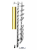 Полотенцесушитель Двин R BRAID electro 100/60 1"-3/4"-1/2" Электрический  ТЭН справа К эл, Золотой хром (4627170784248)_