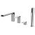 Смеситель Clever Start Elegance 61128 на борт ванны на 4 отв._